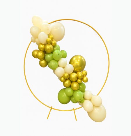 lamour-balloons-circle-gold-green-white-studio